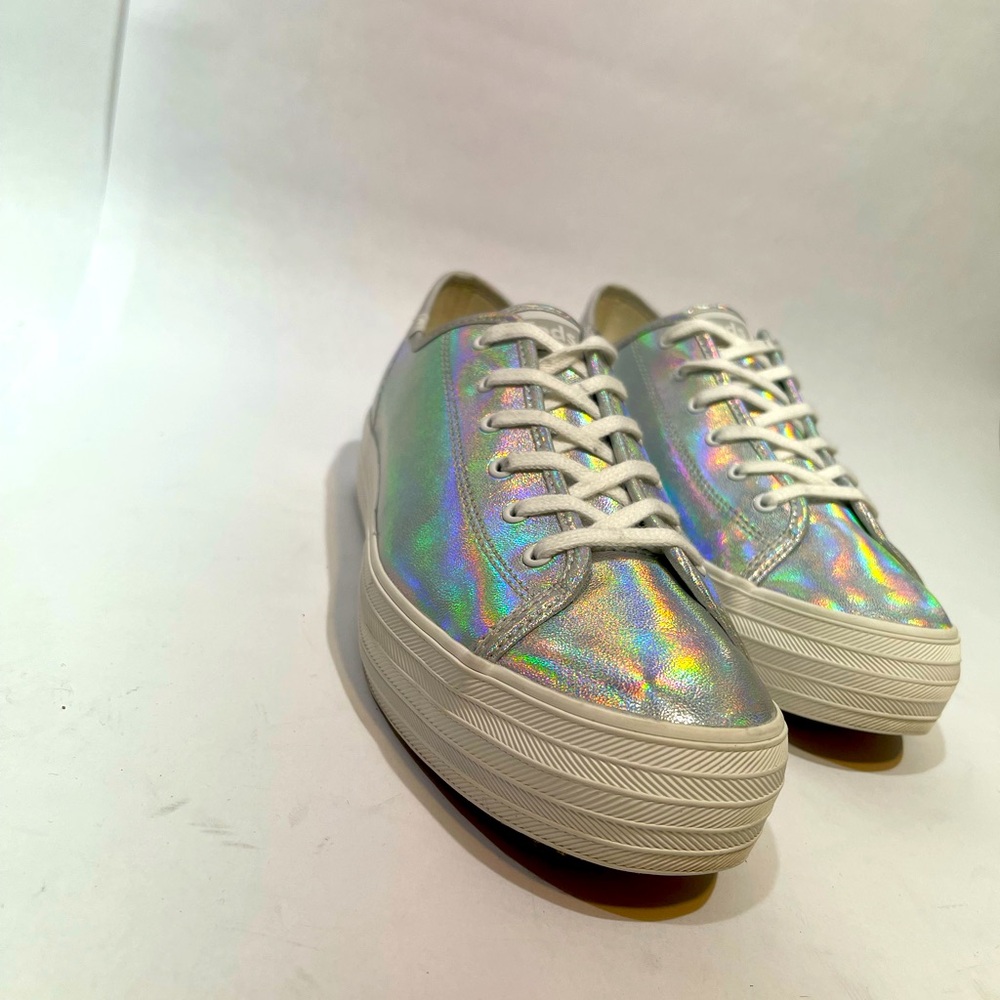 Keds Iridescent Silver Sneakers
Size 10 NWOT - Picture 4 of 16